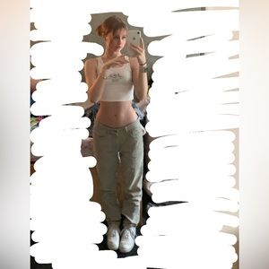 90s Beige Corduroy Pants